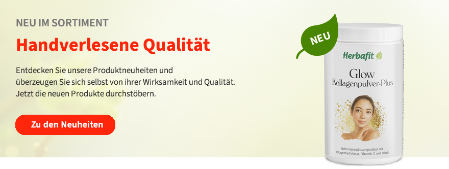 Unsere Neuheiten Glow Kollagenpulver-Plus von Herbafit jetzt neu im Sortiment